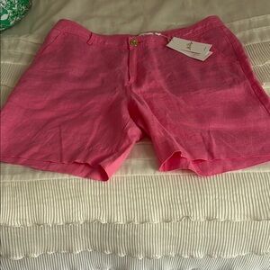 Lilly Pulitzer 10 Pink Women's linen Shorts NWT